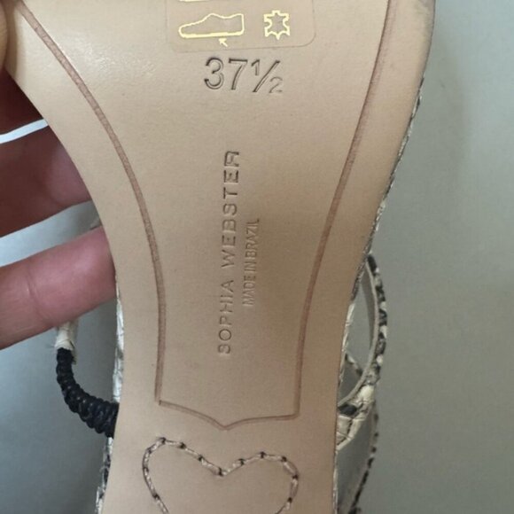 Sophia Webster Snakeskin Strappy Heels – Size 7.5, Ultra Chic Design - Picture 10 of 13